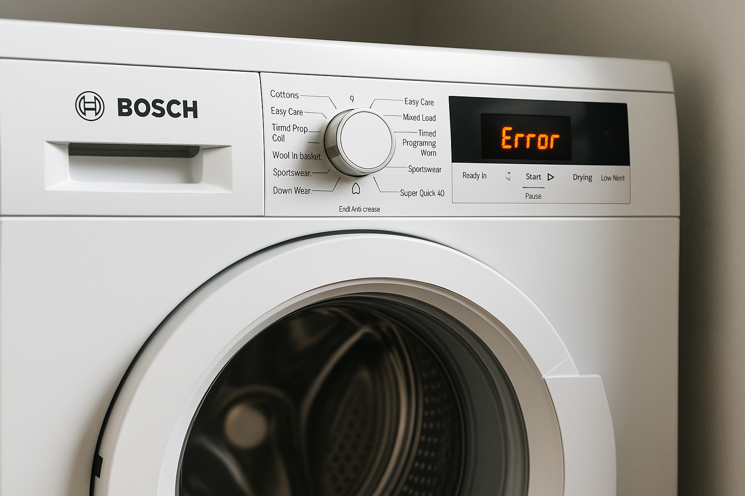 errore asciugatrice Bosch