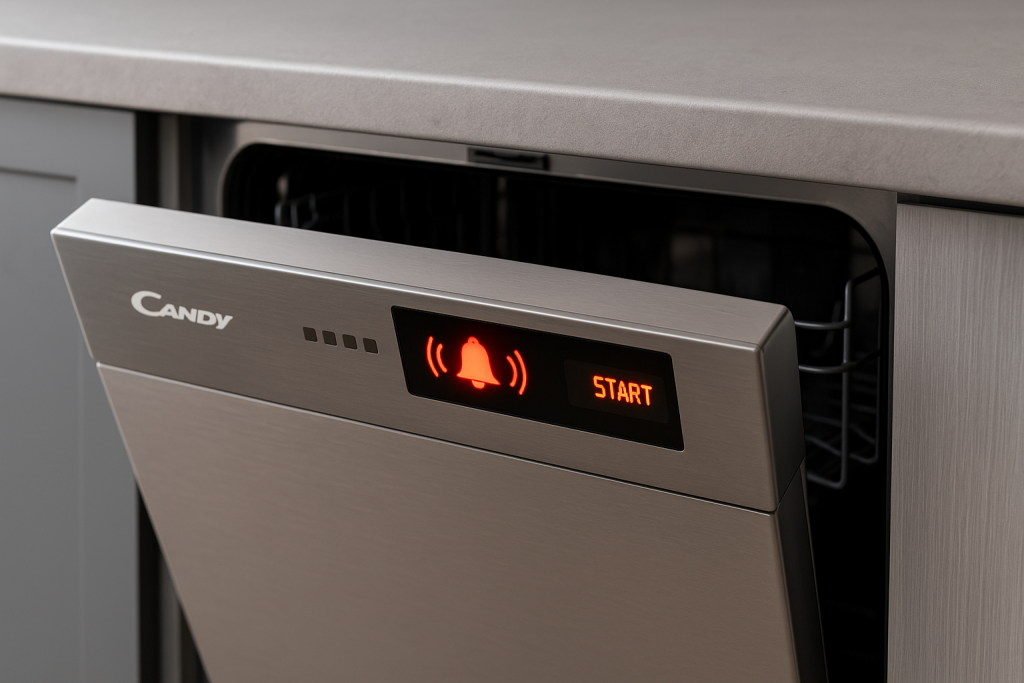 lavastoviglie Candy lampeggia e suona
